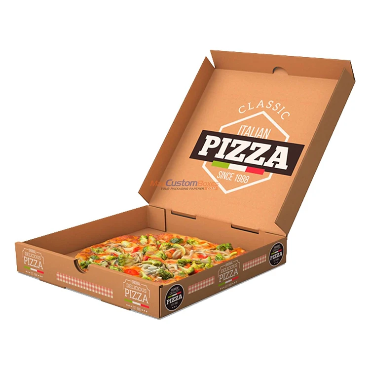 Personalised custom corrugated biodegradable food delivery cardboard factory cheap packaging pizza boxes