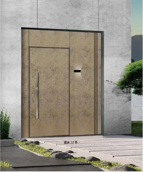 Original Stainless Steel Fiberglass Security Doors Finished Manual Opening Entry for Outdoor Use for Villas and Apartments