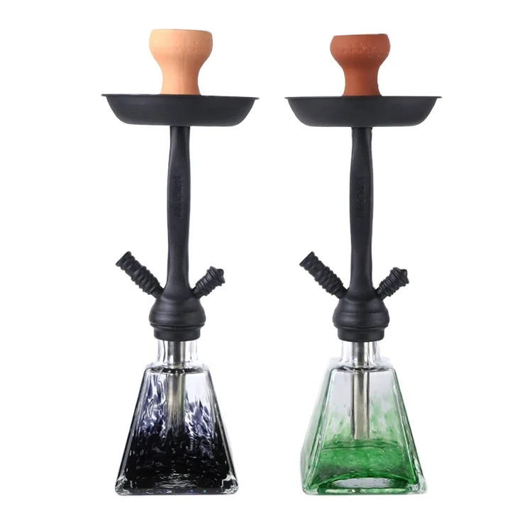 Customized classic New Design Good Quality Chicha Accessories Glass  Zinc Alloy Shisha Hookah With Hose