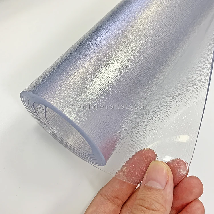 Customized Protective Office Chair Mat Clear Embossed PVC Floor Mat