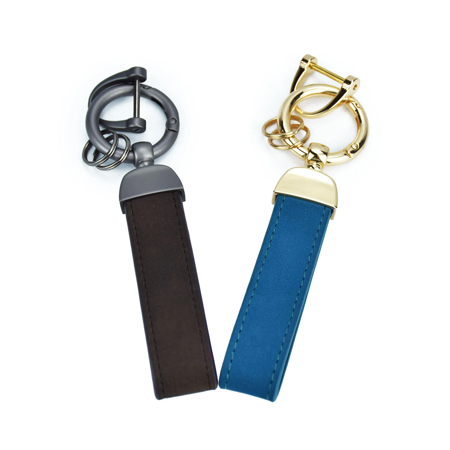 GRS custom logo metal key chain  PU  leather car key chain custom logo personalized key chain Accessories