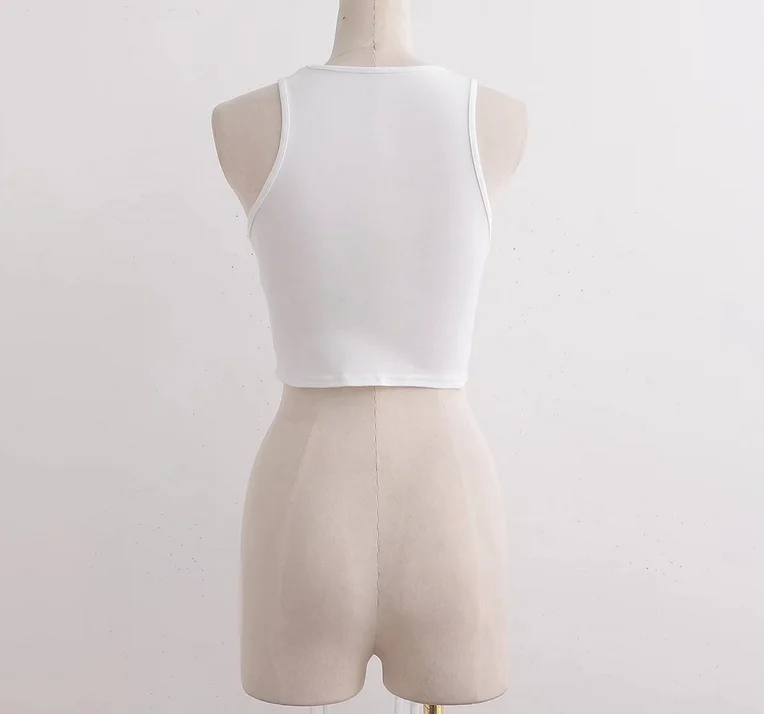 Runwaylover 358 Sleeveless Ladies Fashion Slim Crop Tops