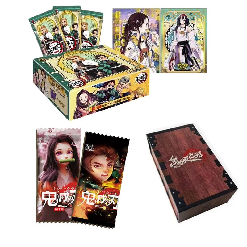 New Demon Slayer Collection Card TCG Anime Booster Pack Box Kimetsu No Yaiba Rare Cards Game Toy Kids Birthday Gift