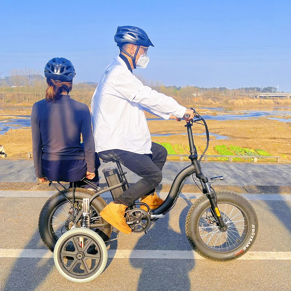 3-Х Колесный Электрический велосипед 20 дюймов fat tire e bike 750 Вт складной электрический