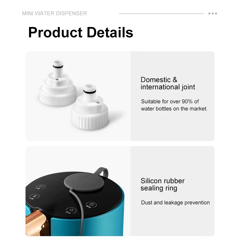 MINI 9.4*12.25*18.9CM Popular Portable Hot Water Dispenser Suitable for Bottled Water Within 1.5L