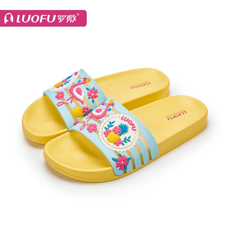 LUOFU   eva  flamingo sticker upper women slip-on shoes slipper