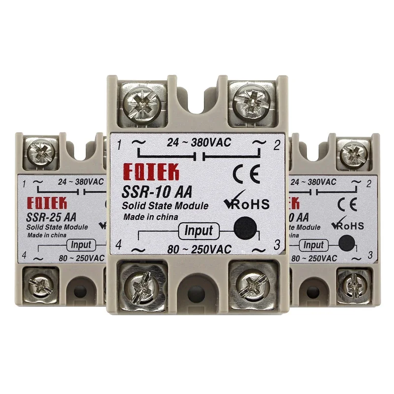 SSR-10AA SSR-25AA SSR-40AA 10A 25A 40A Solid State Relay Module 80-250V Input AC 24-380V AC Output solid state relay