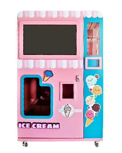 New Features Cream Chocolate Fruit Ice Cream Vending Machine In The Vicinity Of School  Pedestrian Street