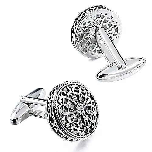 Custom Vintage Enamel Tuxedo Shirt Cufflinks for Regular Wedding Business Men Studs Set Accessories