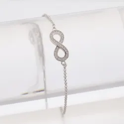Daidan Bracelet Infinite Infinity Bracelet 925 Sterling Silver Custom Zircon Lover Infinity Charm Bracelet