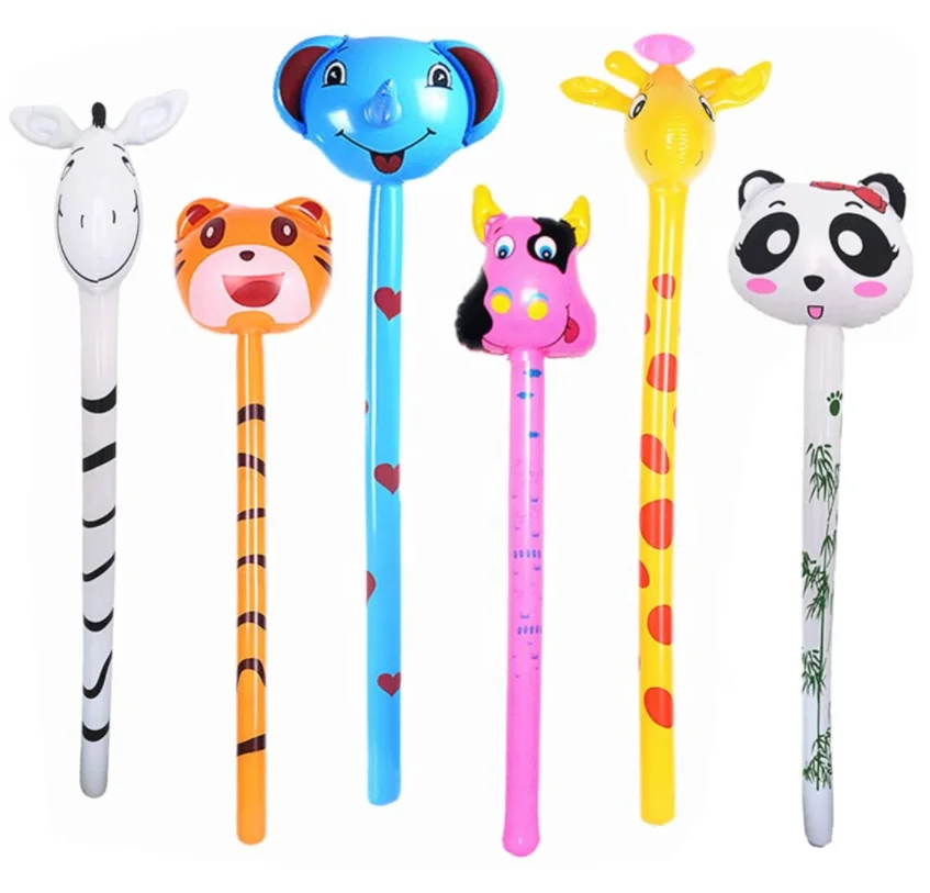 Kids Customized Inflatable Animals Sticks Toys Birthday Party Favors Decorations