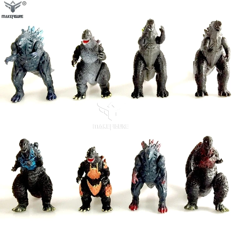 plastic toy factory custom Godzilla PVC toys, simple movement  Godzilla plastic action figure, make pvc cartoon monster figures