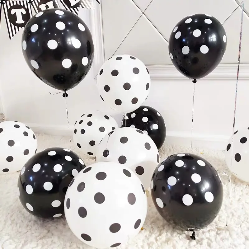 12 inch thick round dot latex balloon Wedding holiday party balloons 2.8g wave point balloon