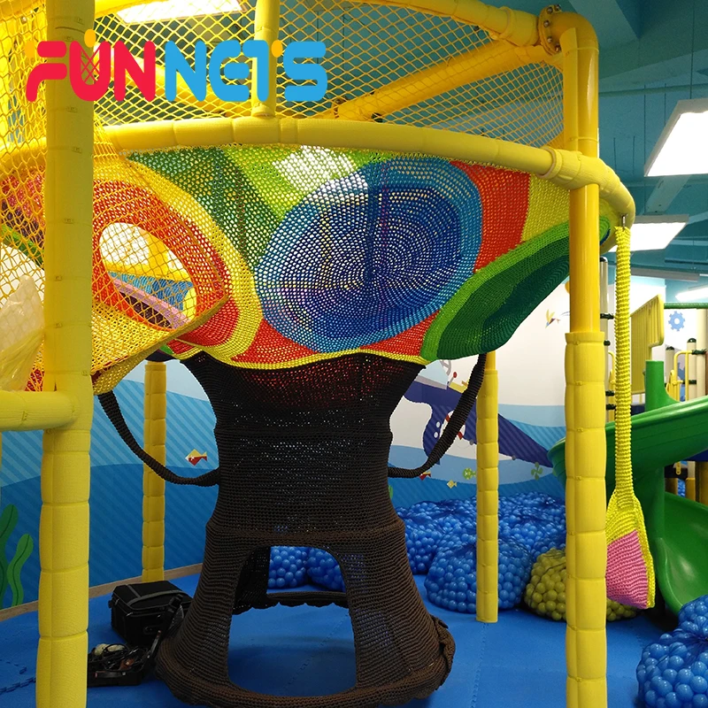 
Swing Nets Rope Climbing Playground Colorful Rope Netting Tunnel Soft Play for baby swing 