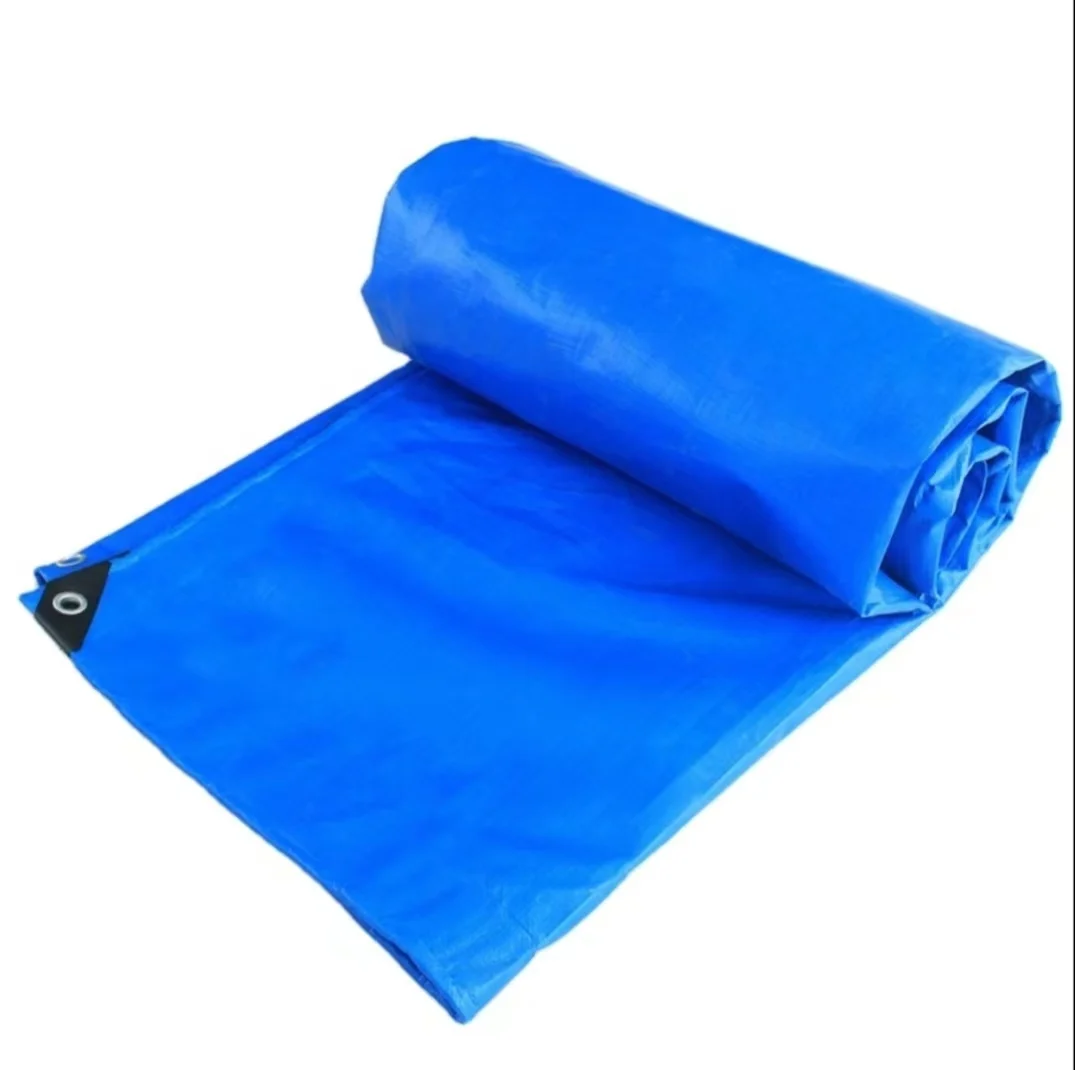 190gsm 4m x 6m Heavy Duty Garden Tarp Multipurpose Waterproof Polyethylene Tarpaulin for Boat Roof Covering PE Tarpaulin