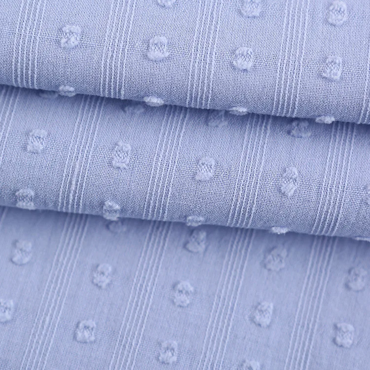 Factory Wholesale Hygroscopic Breathable Functional 100% Cotton Jacquard Fabric For Garments