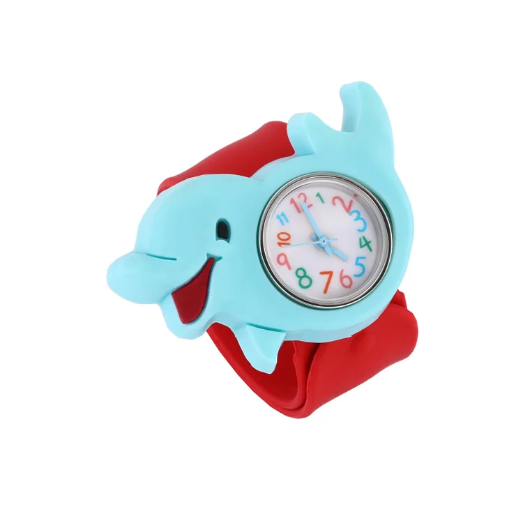 BOMAXE 8546 Cheap wholesale promotional Lovely Top Boys Girls Fashion Animal Silicone Slap Slap kids cartoon slap watch