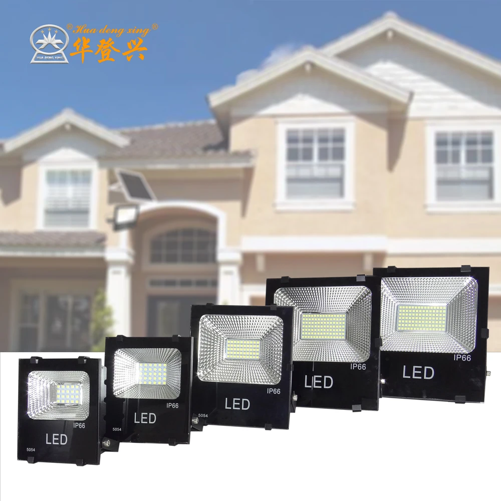 High power aluminum outdoor square spotlight smd 5054 projector 30 50 100 150 200 250 300 watts led flood light