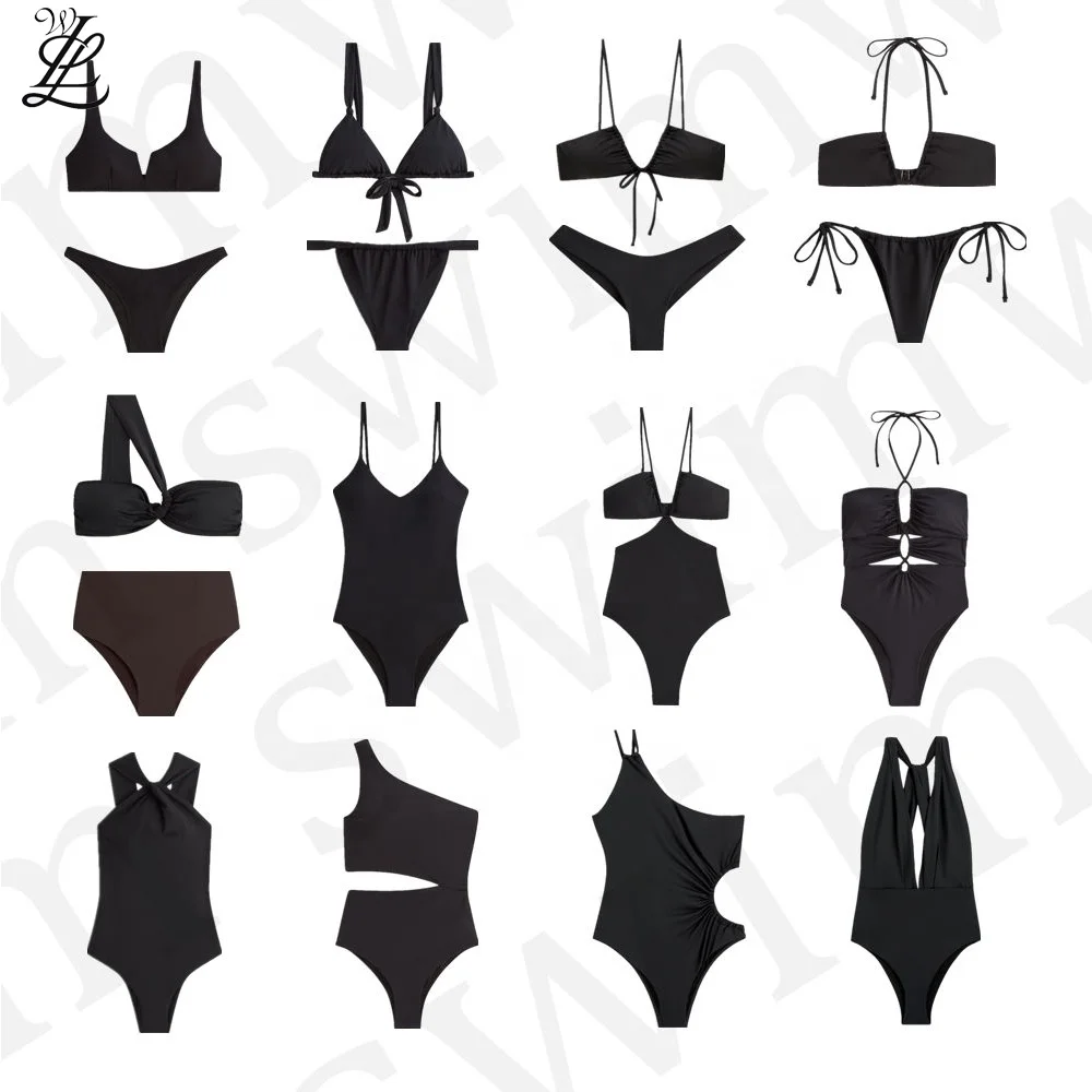 Manufacturer 2024 Swimwear Fashion Halter Swimsuit Custom Swimwear Tan Through Fabric Bikinis Girls Swimwear