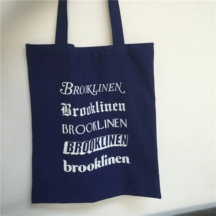 Factory Custom Oem Classic Canvas Tote Shoulder Bag Shopping Blue Canvas Bags Tote 8oz Cotton Tote Bag Canvas