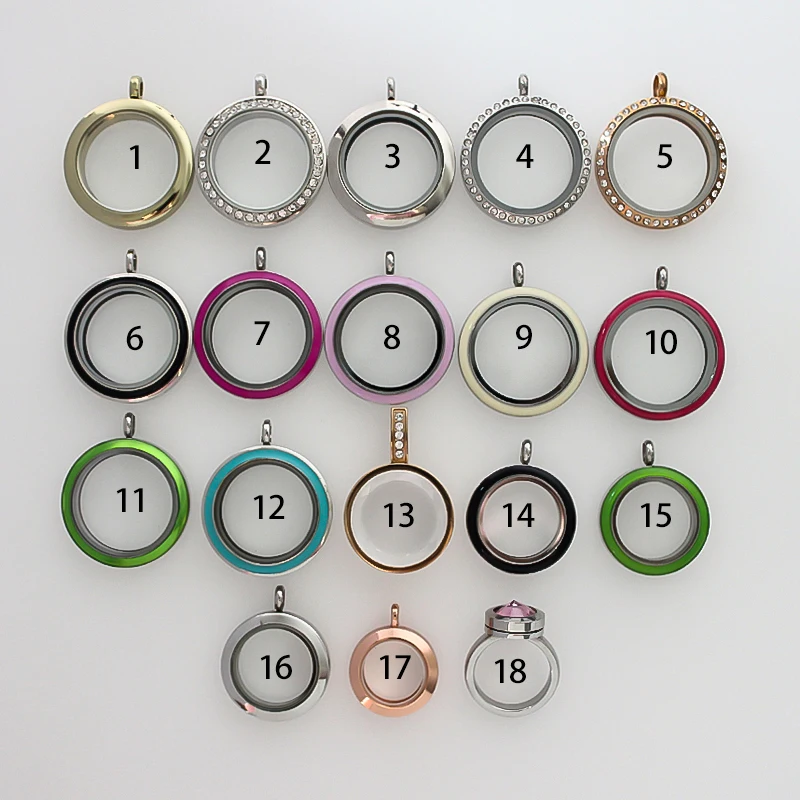 Glass Floating Living Memory Locket Fit Necklace Keychain Charms Gift Photo Collars Jewelry For Women Ashes Birthstone Flower