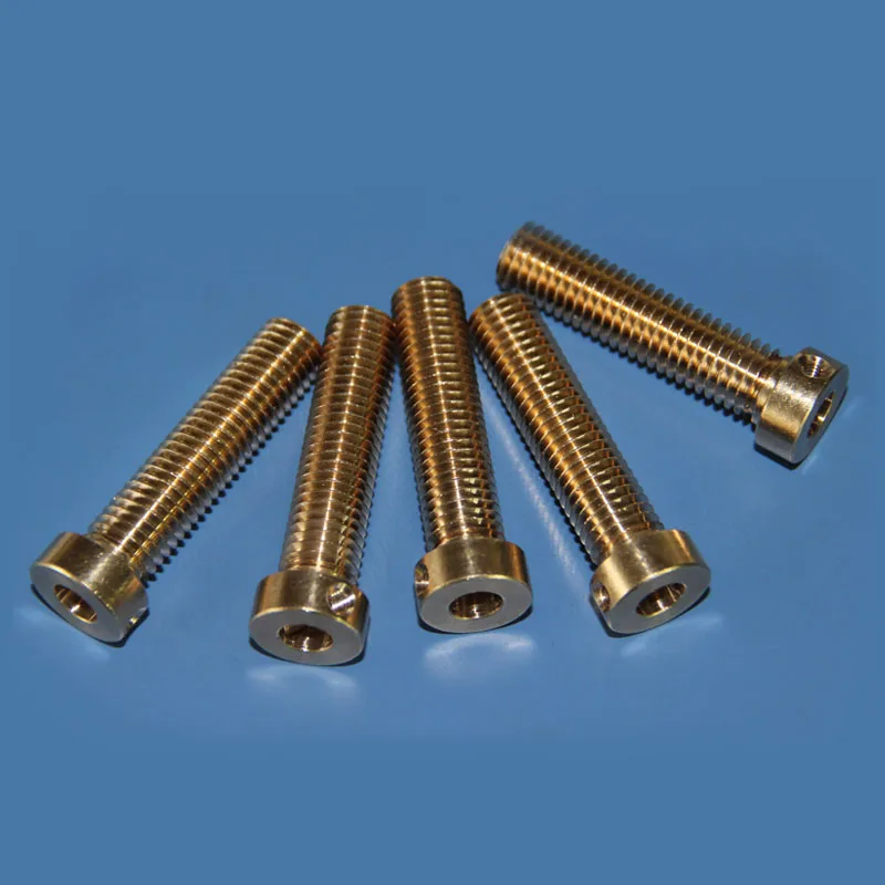Customized brass screws M12 round head screws with holes and non-standard screws