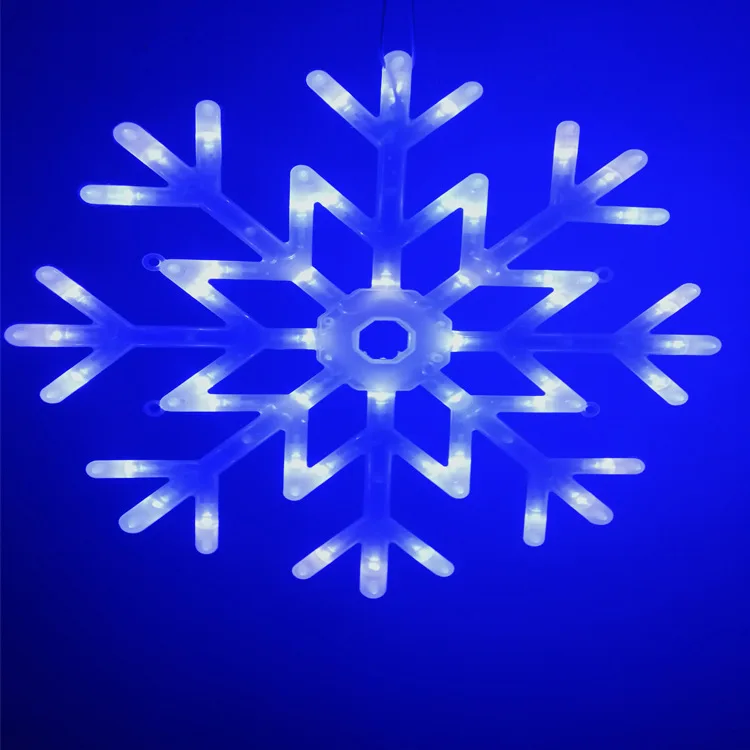 Hot Selling Christmas Outdoor Waterproof Lights Decoration Holiday Shape Decoration Pendant Led Snowflake String Flashing Lights