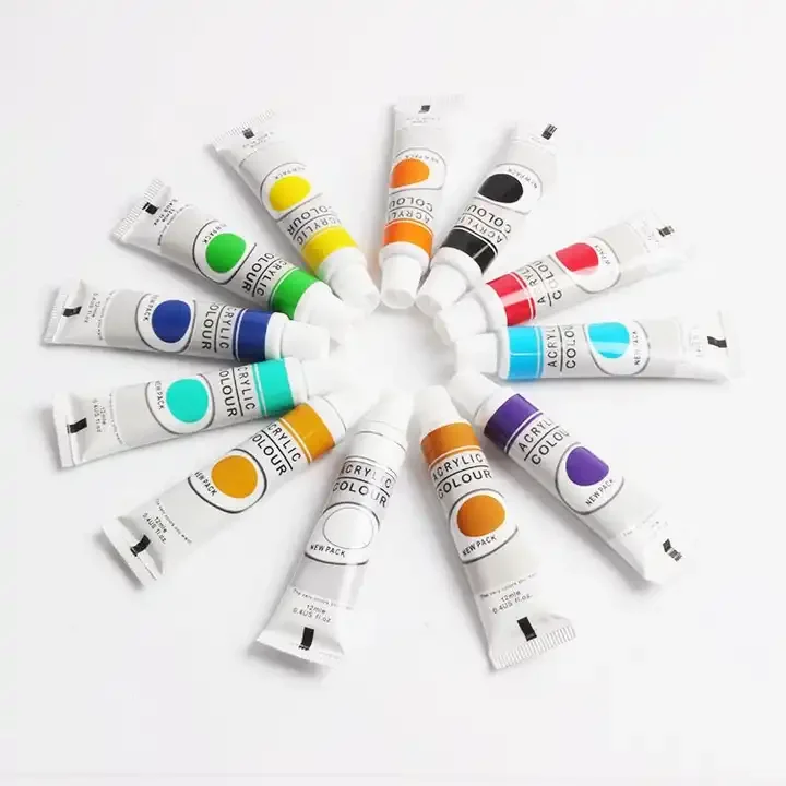 Water Resistant Diy Acrylic Color Set 12 Colors Acrylic Paints Set
