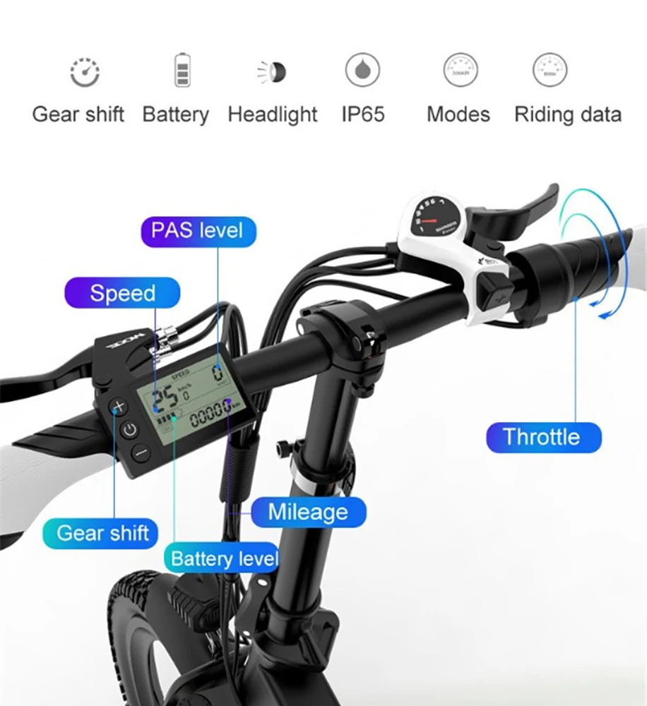 LANKELEISI G660 20 Inch Folding Electric Bike E 48V 14.5AH Lithium Battery Aluminum Alloy Frame Ebike 400W