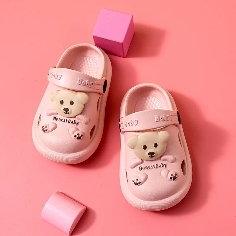 New Kids Croc Shoes Indoor Outdoor Slippers Comfortable Casual Shoes Soft Sole Croc Sandals Platform Clogs Slides Boys Girl