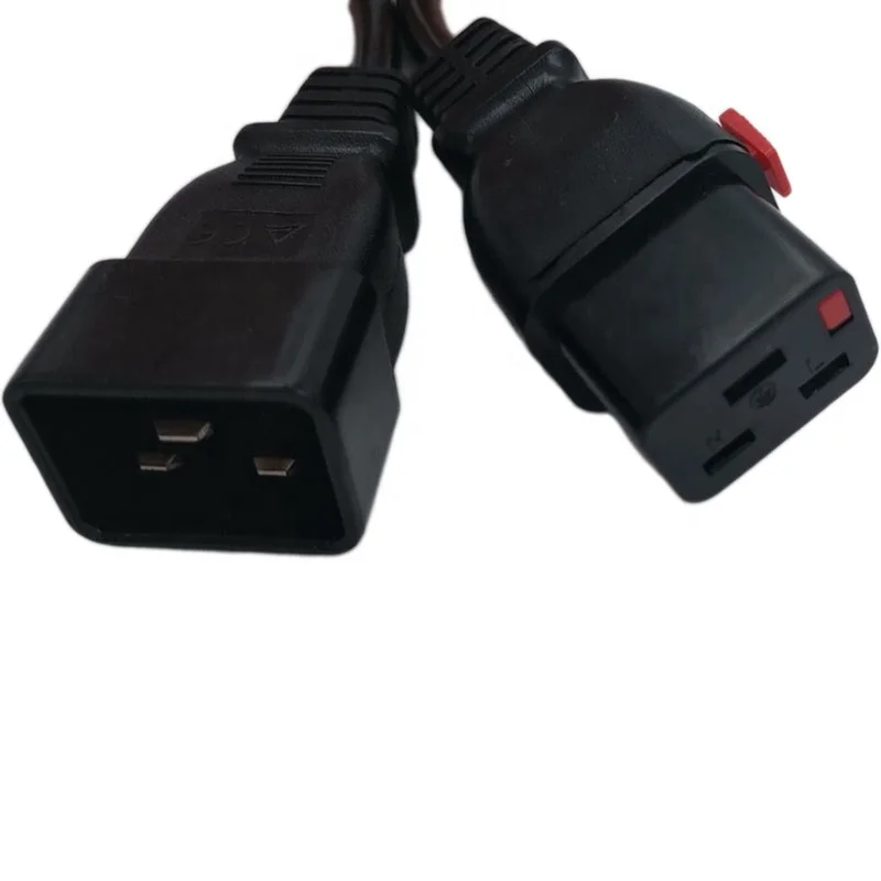 C20 to  C19 Locking Connector Laptop Power Cord IEC