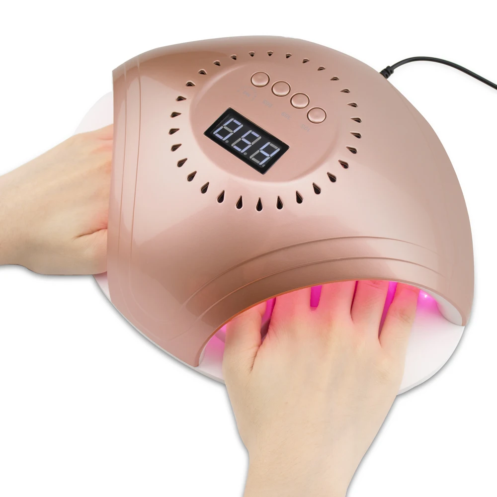 2 in 1 high power 86w uv lamp grs certified  RED light pro cure Led UV rose gold nail lamp polish dryer gel acrylic dryer lamps