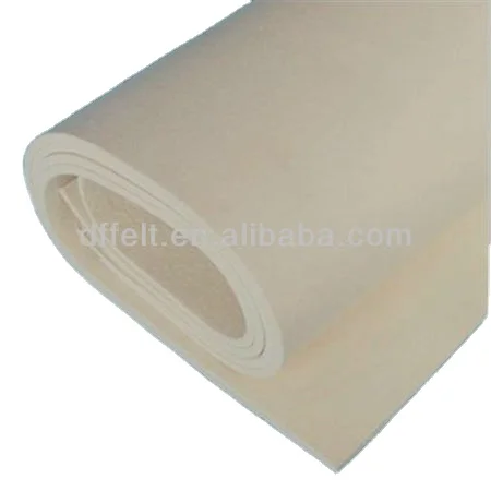 thick white wool felt