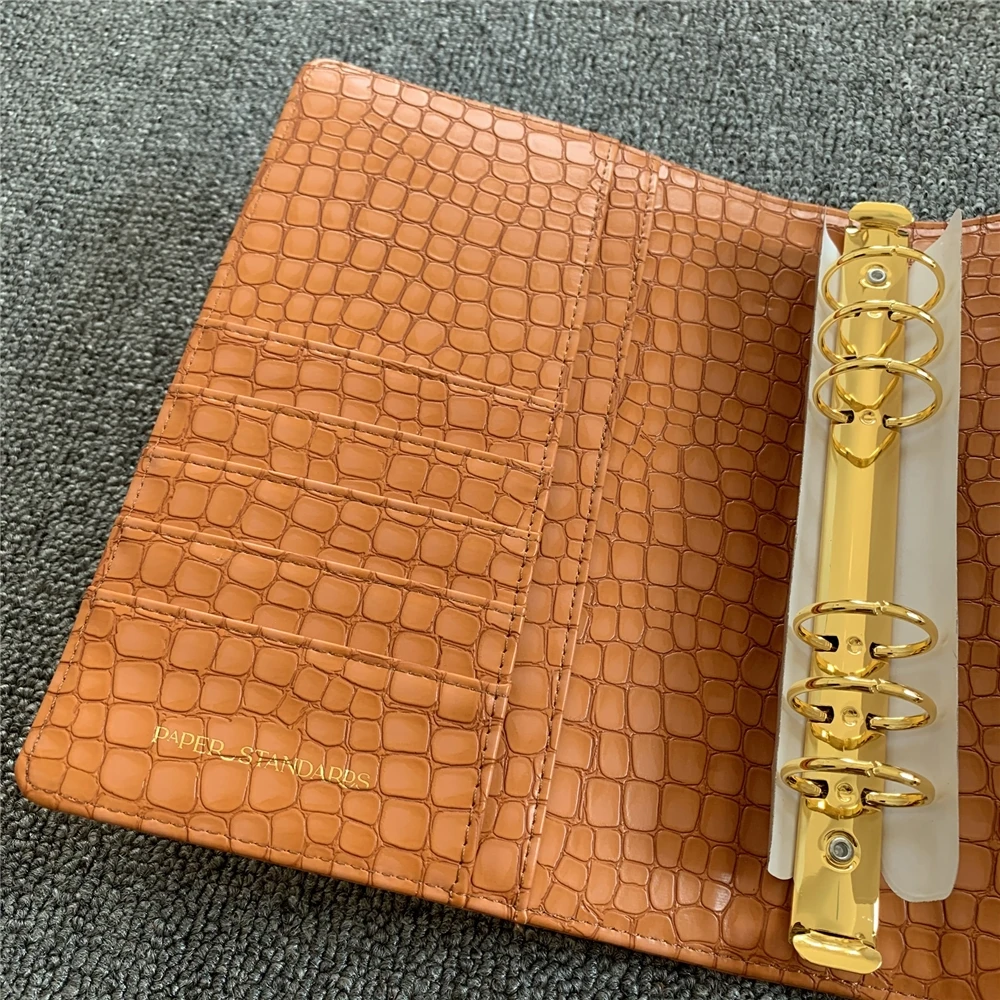China factory custom A5 size leather agenda cover with binder