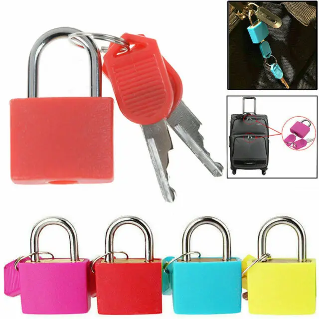 Color luggage lock small cute 25mm safety cheap waterproof plastic padlock