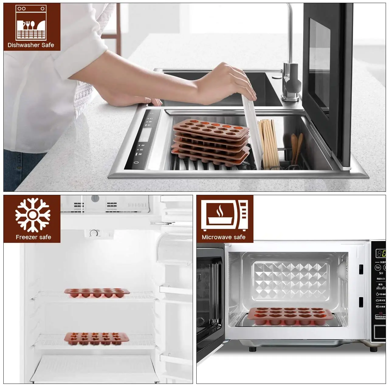 3D Custom Unique Break-Apart Silicone Candy Mold Trays Polycarbonate Chocolate Mold