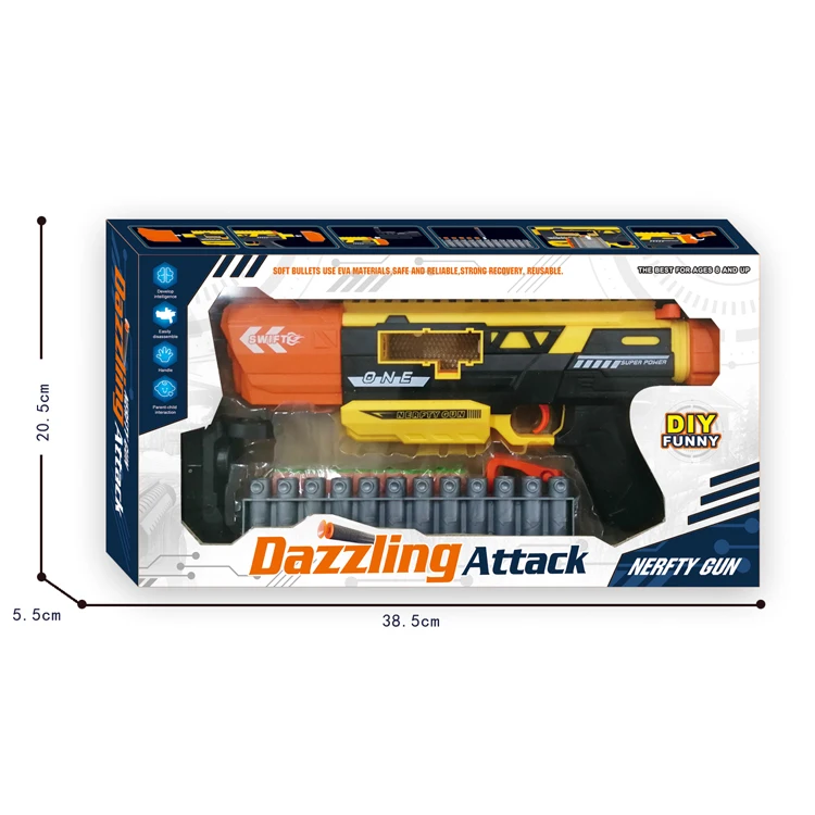 Soft Bullet Gun Soft Foam Bullet Blaster Toy air soft Gun  And Weapons Army Shell Ejecting Toy Metal Guns