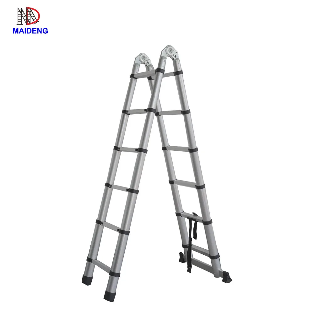 Compact aluminium joint telescopic ladder 3.2 meters 3.8 meter 4.4 meter with EN131 CE certificate
