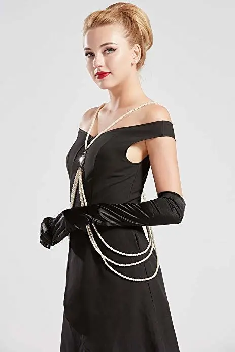  1920S Pearl Body Chain For Evening Party Crystal Gatsby Imitation Flapper