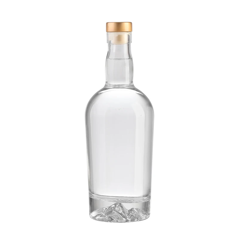 High Quality Vodka Whiskey Glass Bottle 700ml Tequila Empty Bottle Wholesale