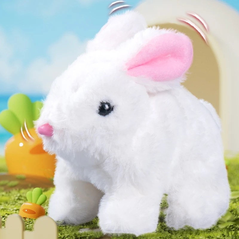 Electronic toy rabbit Robot plush toys Rabbit Can bark jump shake ears Funny stuffed animal toys For Children Birthday Gift