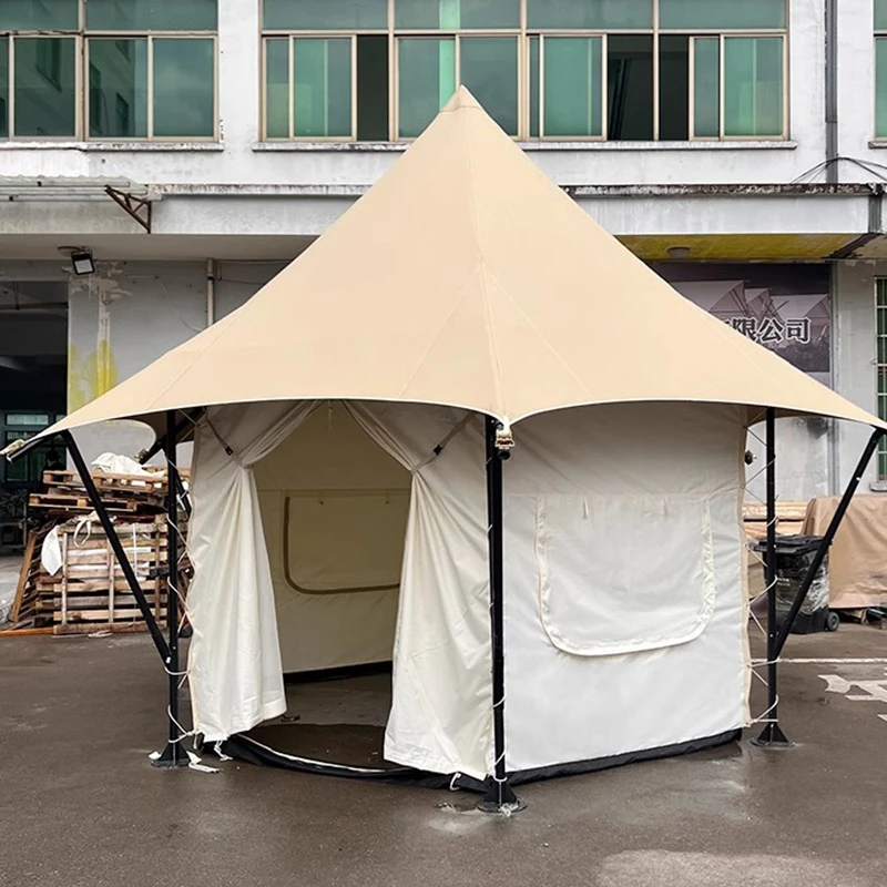 New design light luxury hotel tent camping camping tourist scenic area double layer waterproof Oxford cloth camp cabin tent