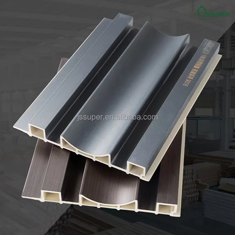 Wall Panel Manufacturer High Quality Multi Color Flutted WPC 3D Wall Panel With Pvc Coated For Interior Decor