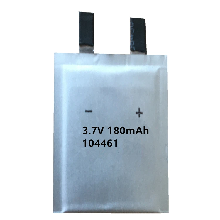 3.7V Thin Battery 104461 thin tiny rechargeable battery 180mAh thickness 1.05mm