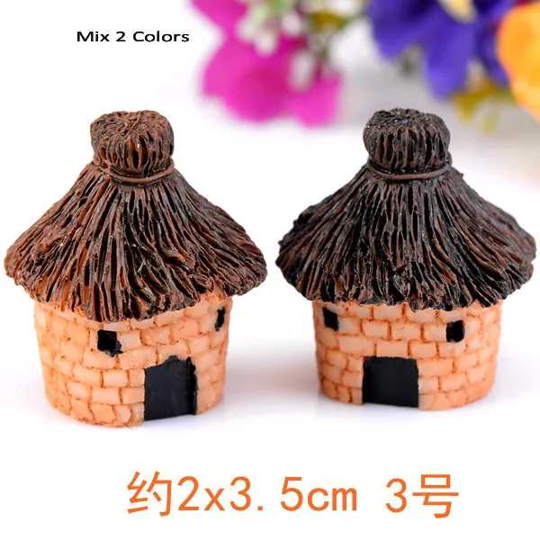 Stone House Fairy Garden Decorations Miniature Micro Cottage Landscape For DIY Resin Crafts 6designs