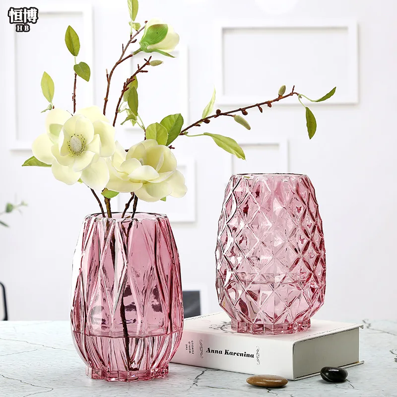 European Creative Glass Vase Pineapple 3 Colors Available Water Flower Vase Centerpieces Wedding Decorative Vase