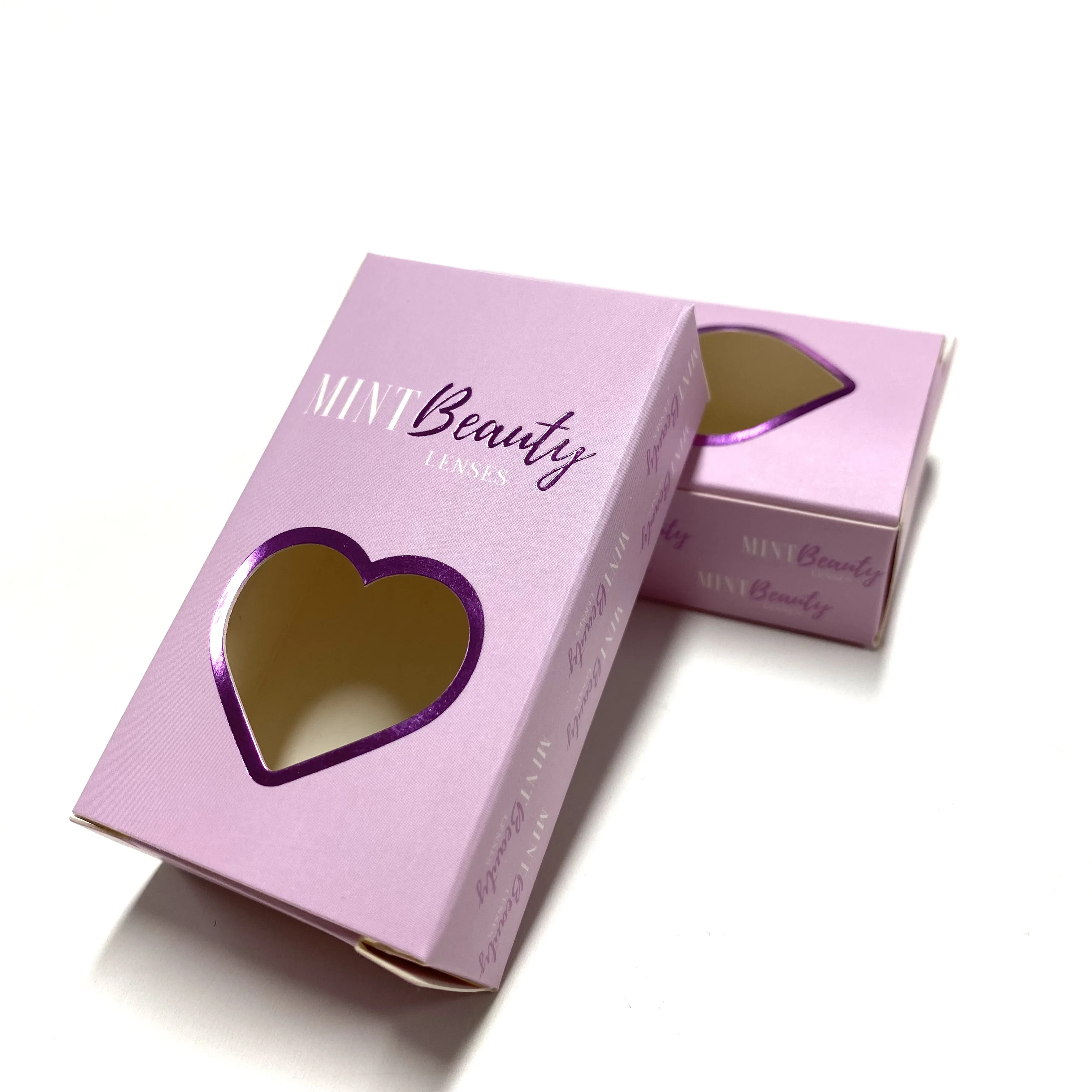 Luxurious contact lenses box 3d mink eyelashes custom packaging box lens vendor customized boxes
