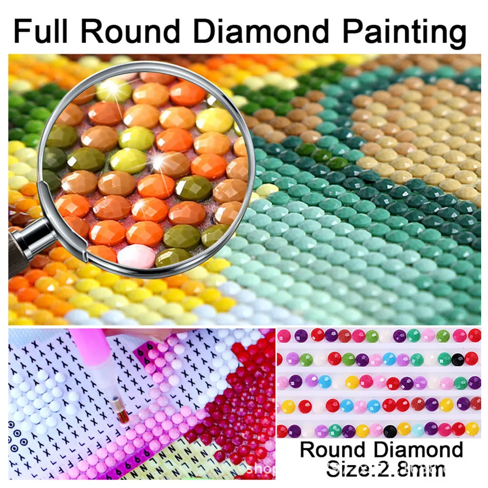 5D diamond paintings dragon diy round diamond decorative paintings embroidery home crafts