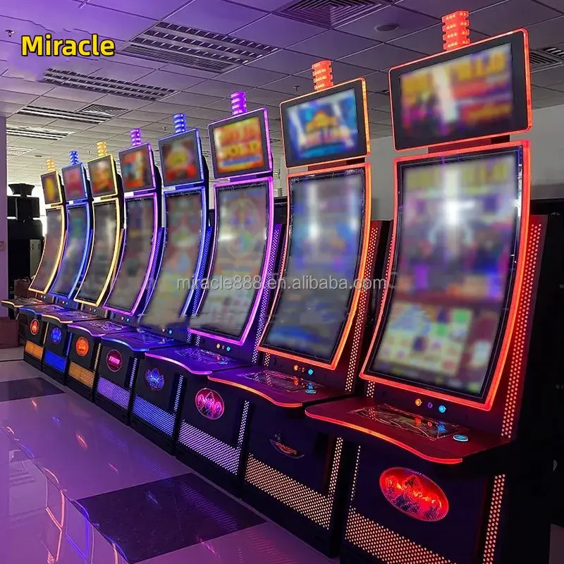 Miracle 43 inch Curved C type skill game machine with BV and printer small high quality game machine cabinet for sale