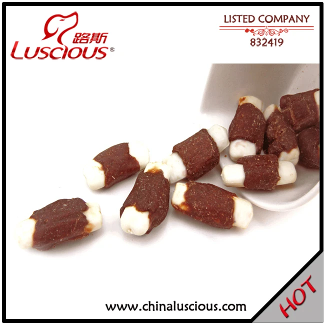 Dry pet food duck with cheese stick dog treats